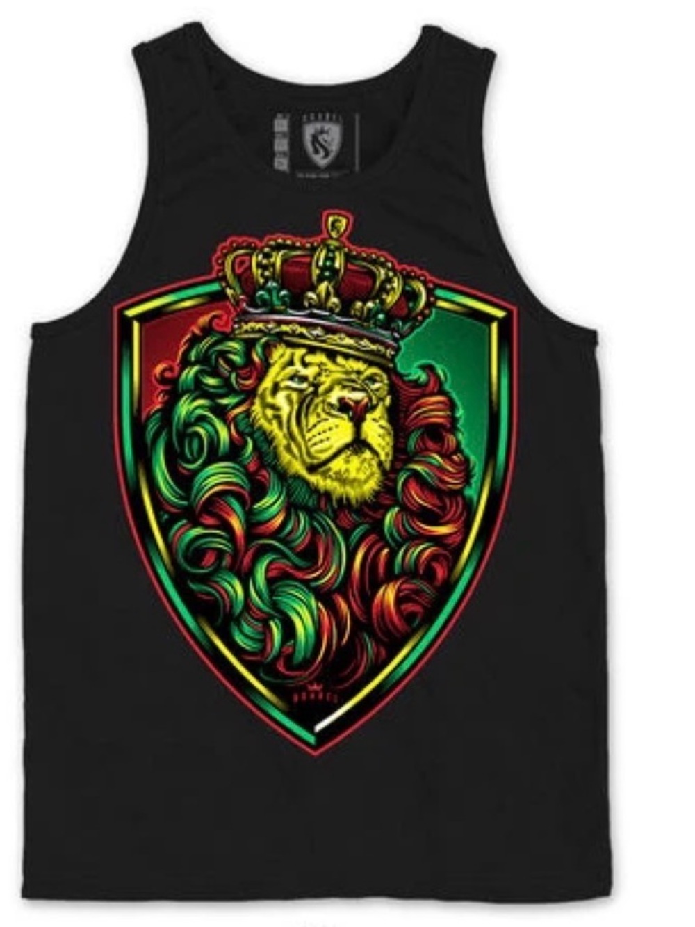 OG Abel Crown Shield Rasta Lion Tattoo Urban Tank Top